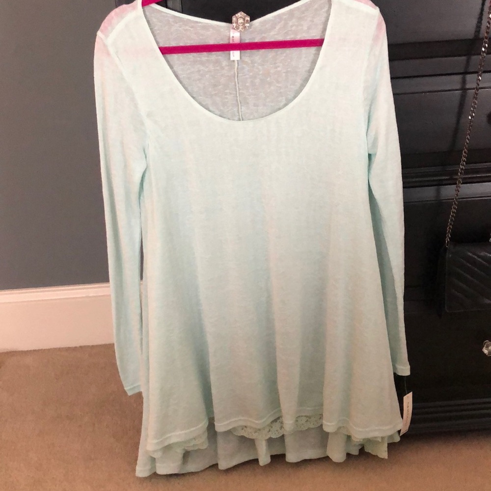 Mary Lace Mint Tunic